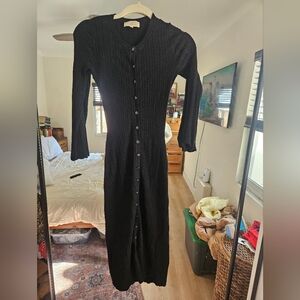 Black Sezane Midi Dress